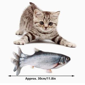 CAT TOY FLAPPY FISH Dog Pet Toy Flops Around USB Rechargeable With Cord